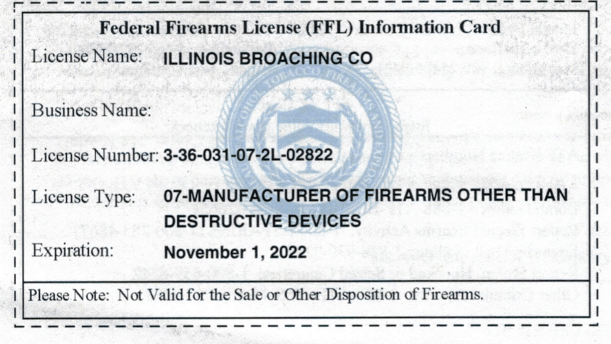 Certifications Illinois Broaching Co., Inc. Production Broaching