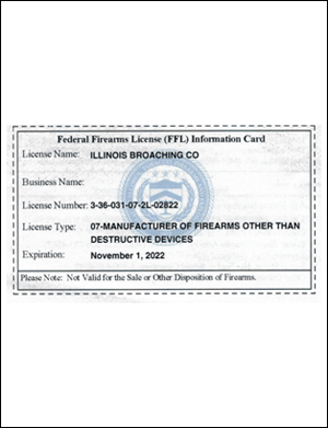 Federal Firearms License (FFL)